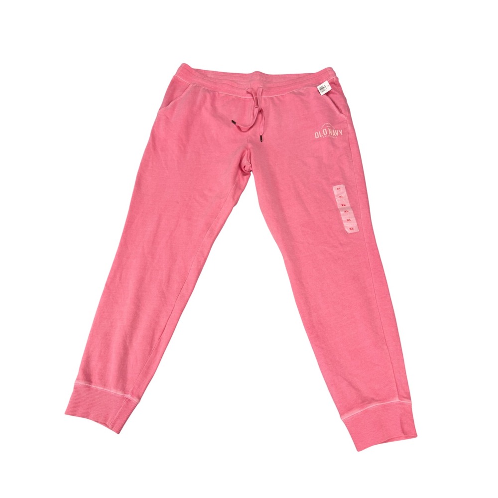 Old Navy Pink California Graphic Jogger Sweatpants XL Fleece Lined Tapered Leg